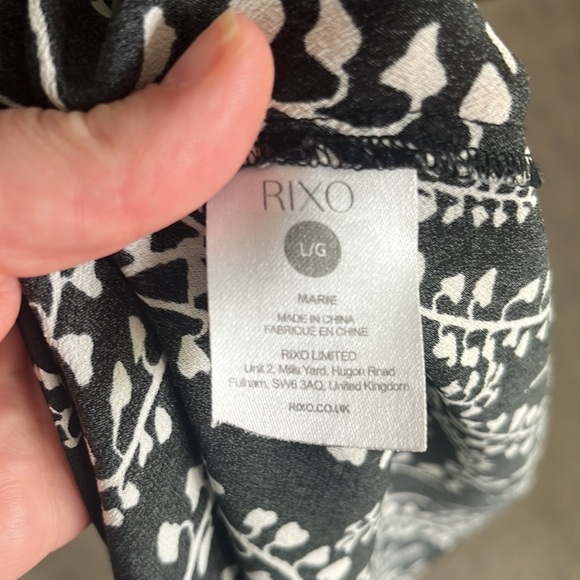 RIXO Marie Dress - Tree Roots Black & Cream - Picture 11 of 12